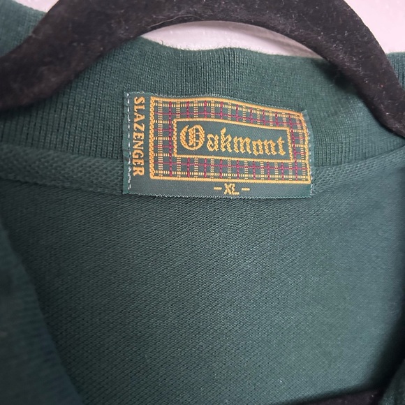 Vintage Slazenger OAKMONT Country Club Squirrel Logo 100% Cotton Polo XL - Picture 2 of 9